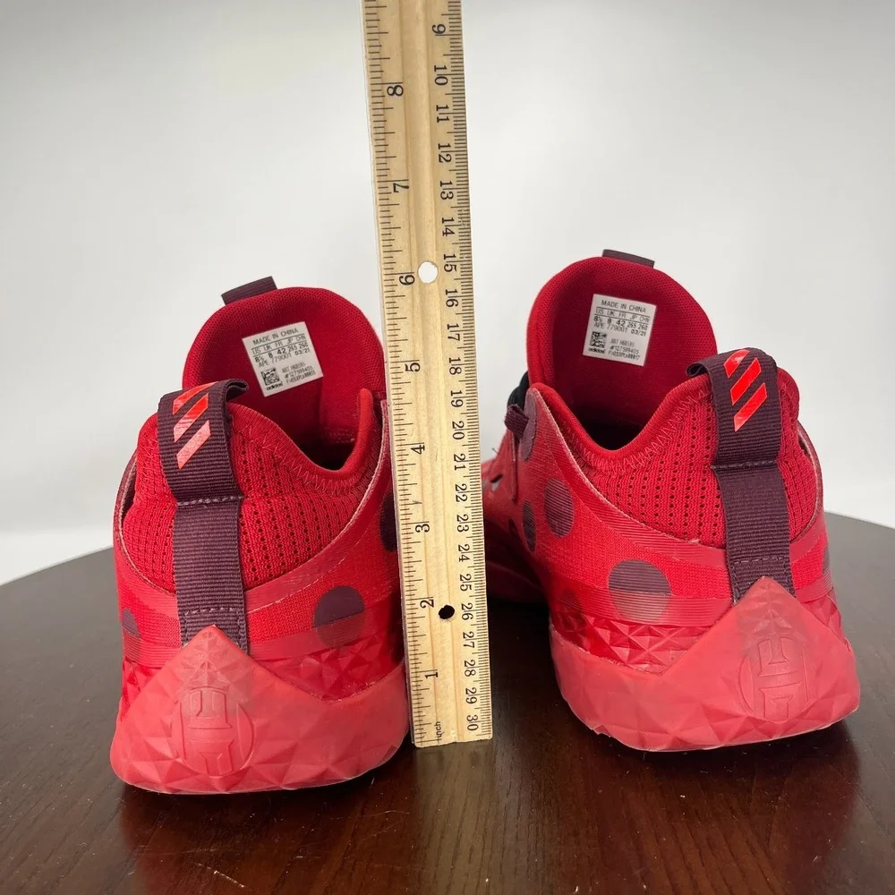Adidas Harden Vol. 5 Futurenatural Shoes Men's 8.5 Red Polka Dot Sneakers H68595